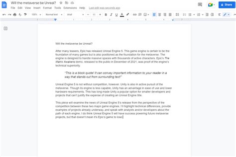 Mastering Block Quotes in Google Docs for Professional Documents