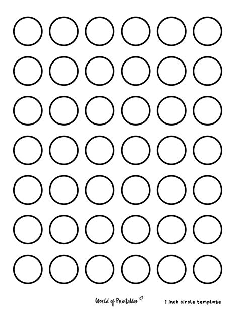 Printable Circle Templates for Crafts, Education & Design
