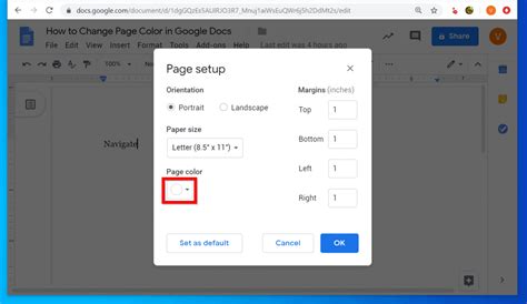 How to Change Page Color in Google Docs
