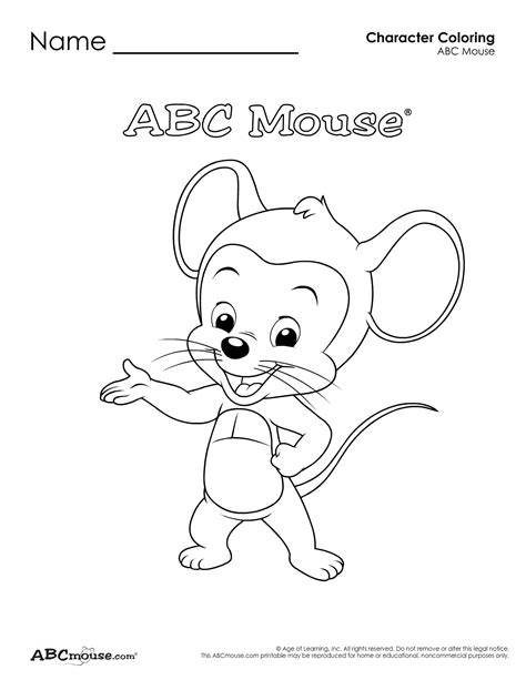 Printable ABCmouse Coloring Pages for Creative Fun