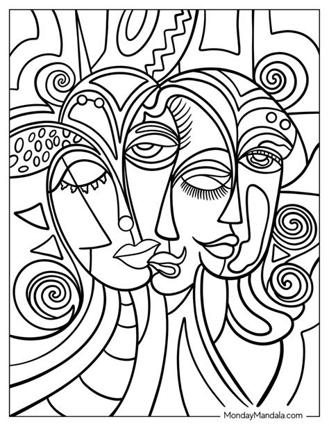 Unleash Creativity: Abstract Art Printable Coloring Pages