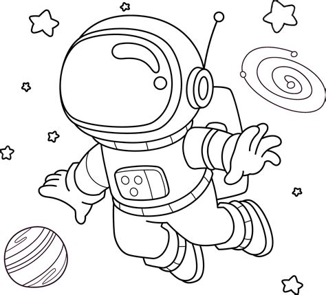 Astronaut Coloring Sheet: Printable Space Adventure for Kids