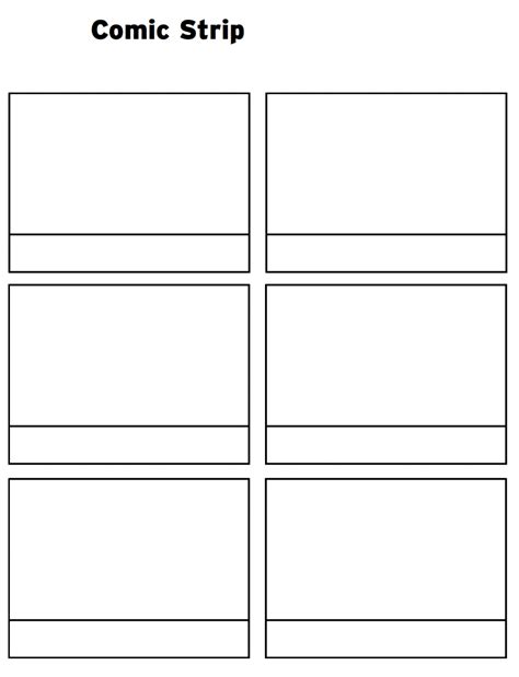 Unleash Your Imagination: Printable Blank Comic Strip Templates