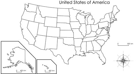Printable Blank Map of the United States PDF for Education and Exploration