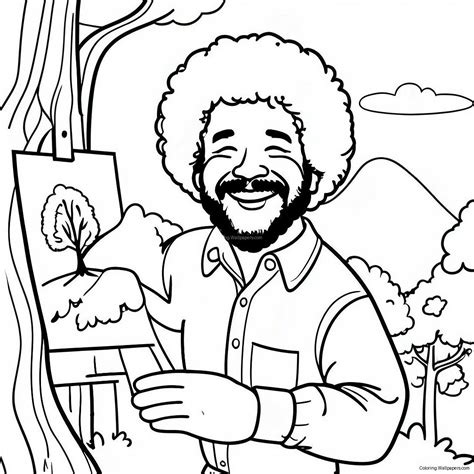 Embrace Your Inner Artist: Free Bob Ross Coloring Pages