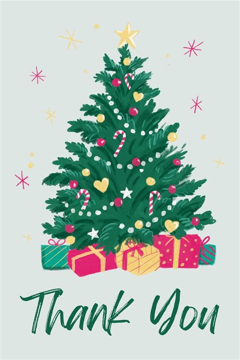Heartfelt Free Printable Christmas Thank You Cards
