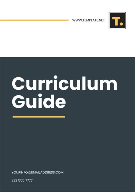 Crafting Effective Curriculum Guides: A Comprehensive Template for Educators