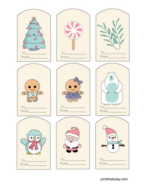 Delightful Free Printable Christmas Gift Tags for Your Presents