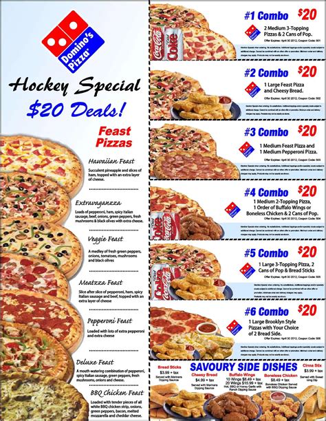 Dominos Pizza Printable Menu: Your Guide to Delicious Choices