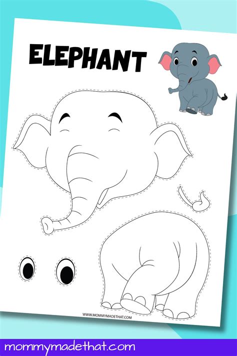 Free Elephant Template Printable for Creative Crafts & Learning