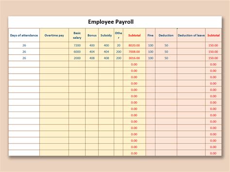 Excel Templates for Payroll Calculation: Streamline Your Business Finances