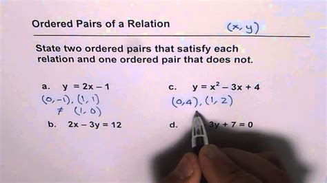 Unlocking Equations: Your Guide to Finding Ordered Pairs