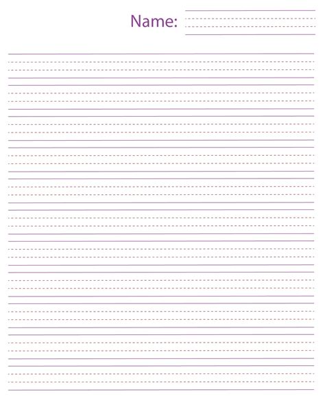 Free Printable First Grade Writing Paper for Young Learners