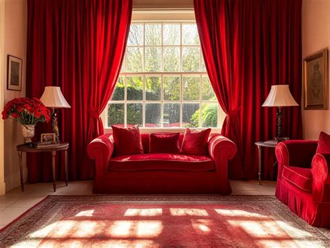 Living Room with Red Curtains: Design Ideas & Inspiration