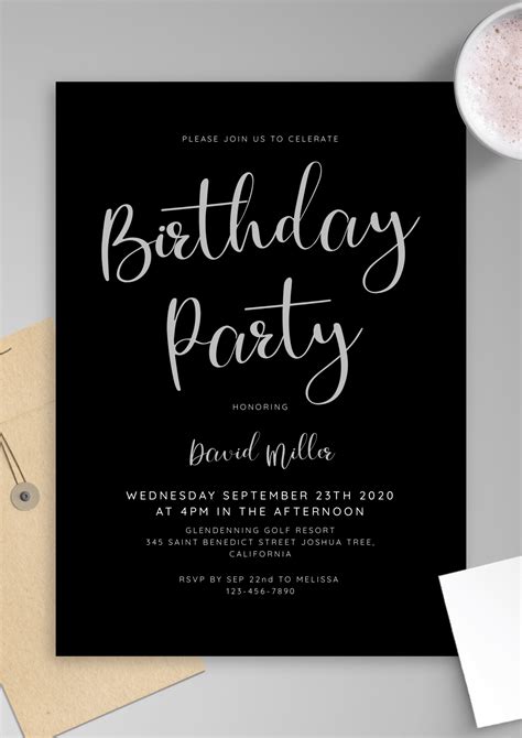 Free Male Birthday Invitation Templates: Effortless & Stylish Designs