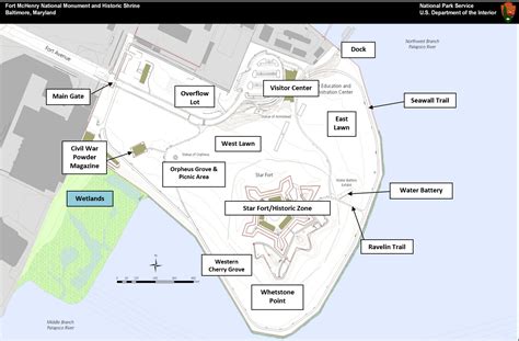 Exploring the Historic Map of Fort McHenry National Monument and Historic Shrine