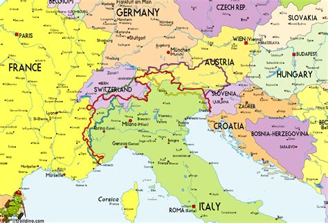 Unveiling the Alpine and Mediterranean Beauty: A Map of Italy and Austria