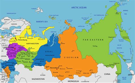 Detailed Map of Russia in English: Exploring Its Vast Geography