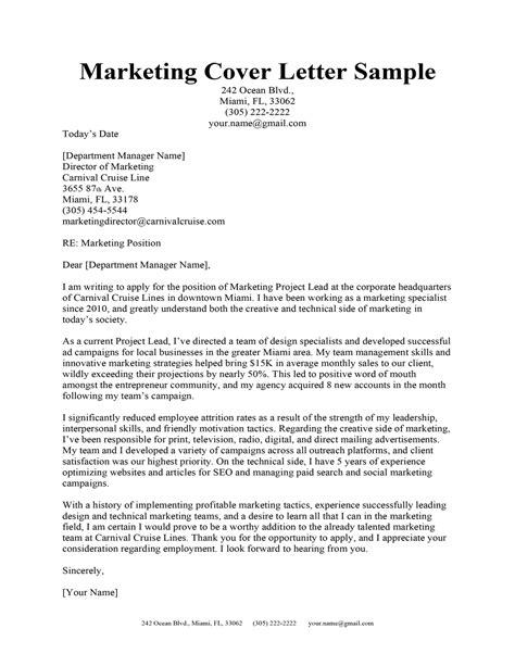 Crafting a Winning Marketing Cover Letter: Your Guide to Standing Out