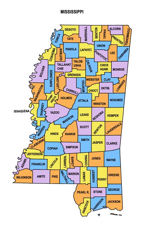 Exploring the Counties of Mississippi: A Comprehensive Map Guide