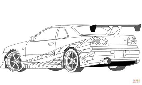 Nissan Skyline Coloring Pages: High-Performance Art for All Ages