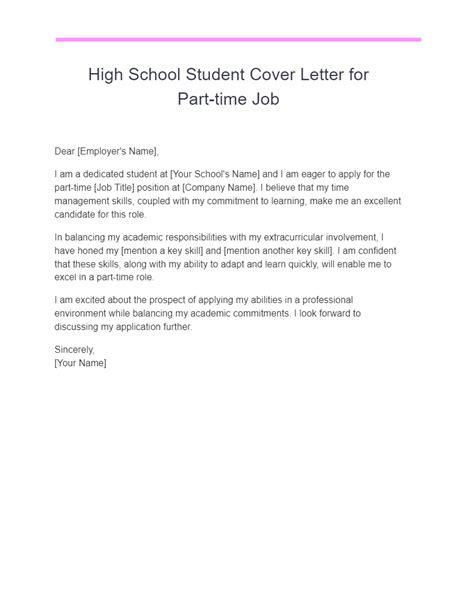 Crafting Your Winning Part-Time Job Cover Letter as a Student