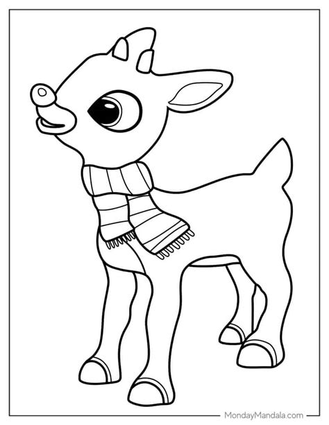 Rudolph Coloring Pages: Printable Holiday Fun for Kids