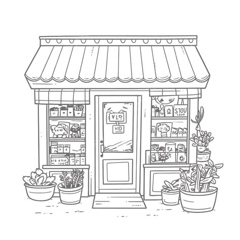 Delightful Shop Colouring Pages for Creative Minds