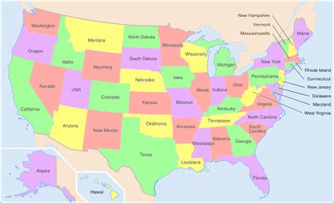 Exploring the United States: A Detailed Map with All State Names