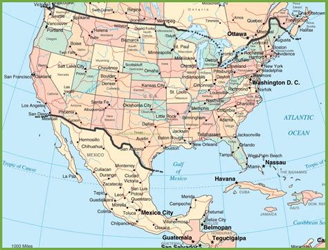Exploring the Shared Borders: America and Mexico Map Insights