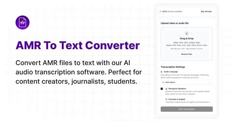 Seamlessly Convert AMR Audio to Text Online