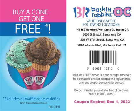 Sweet Savings Await: Your Guide to Baskin Robbins Printable Coupons