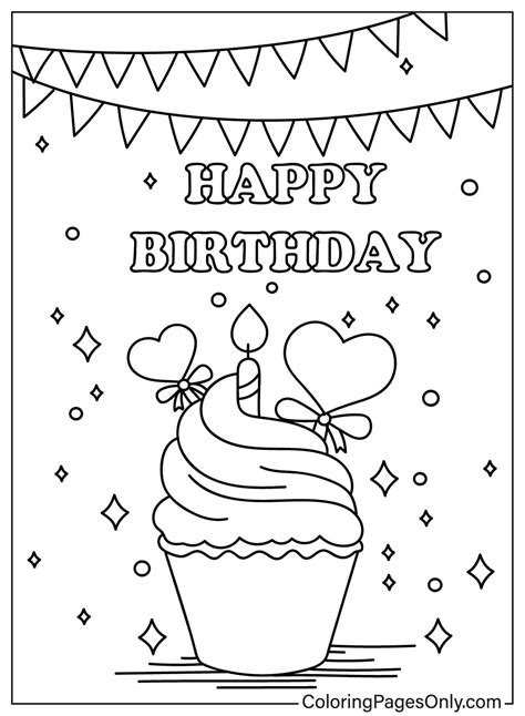 Printable Birthday Card Coloring Pages: A Joyful Activity