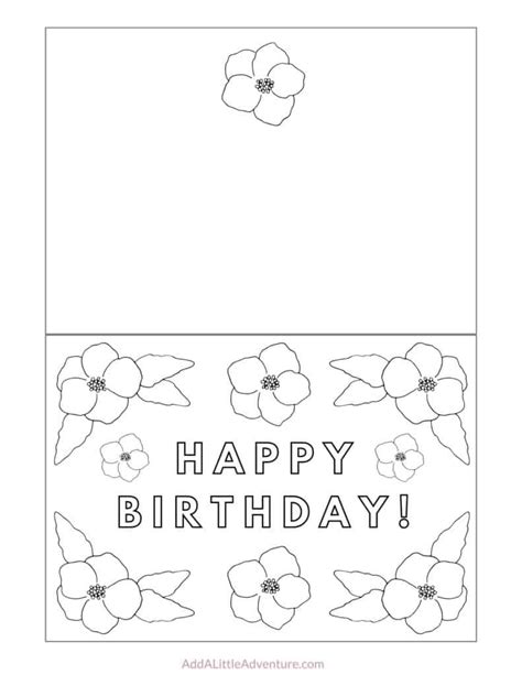 Unleash Creativity: Foldable & Printable Birthday Cards to Color