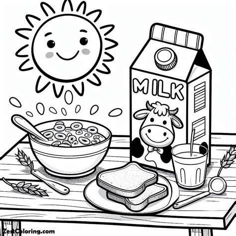 Delightful Breakfast Colouring Pages for Creative Kids and Adults