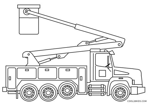 Bucket Truck Coloring Pages: High-Flying Fun for Aspiring Engineers