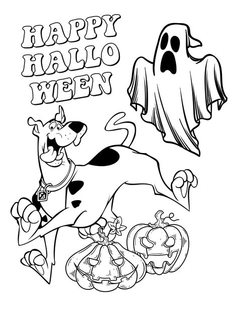Spooky Fun: Cartoon Halloween Coloring Pages for Kids