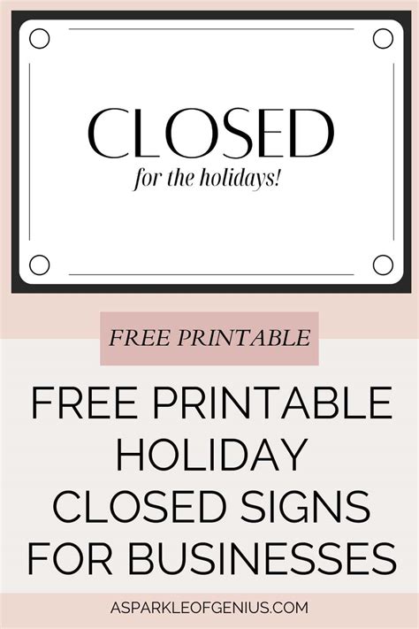 Printable Closed Sign Templates for Your Business