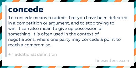 What is the Definition of Concede? Unveiling the Power of Yielding and Understanding