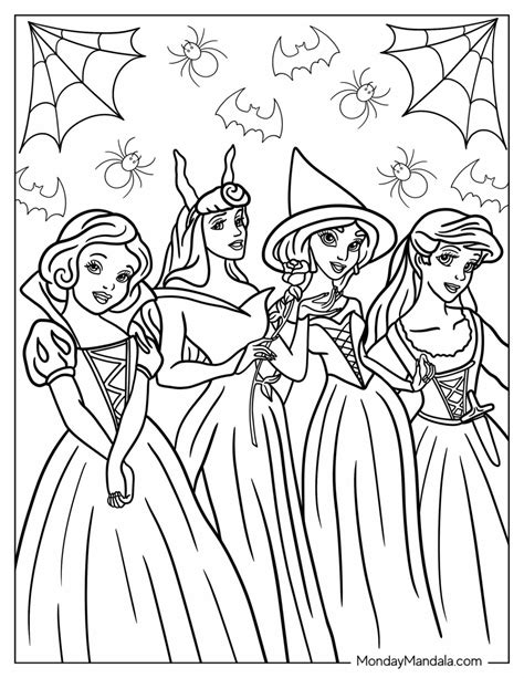 Spooky Fun: Free Printable Disney Halloween Coloring Pages for Kids