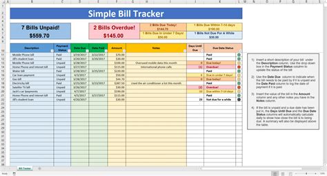 Excel Bill Template: Empower Your Financial Organization