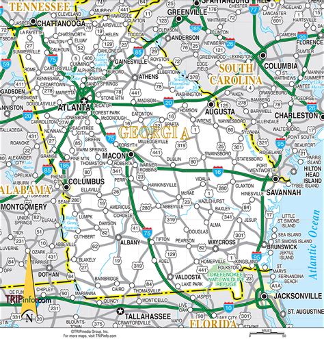 Mapping the Vital Highways of Florida and Georgia