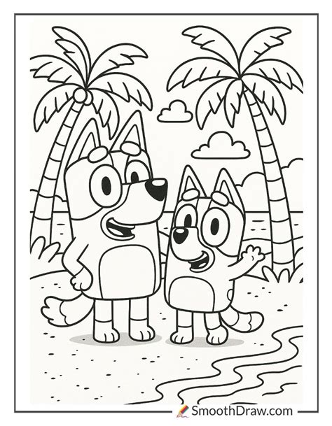 Full Page Bluey Coloring Pages for Endless Fun