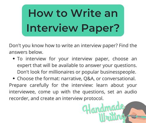 Mastering the Art of Writing an Effective Interview Paper