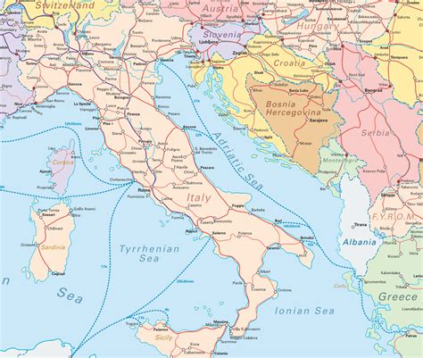Unveiling the Adriatic Charms: A Detailed Map of Italy and Croatia