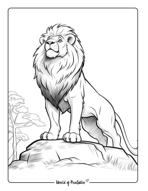 Majestic Lion Colouring Pages: Unleash Your Inner Artist