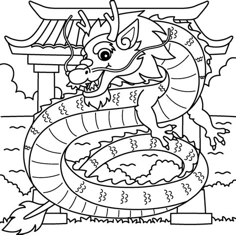 Lunar New Year Dragon Coloring Page: Embrace Festive Art & Fortune