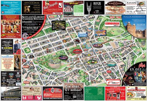Detailed Map of Edinburgh City Centre: Explore Historic Landmarks & Attractions