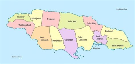 Unveiling Jamaica: A Comprehensive Map of Parishes and Their Vibrant Capitals