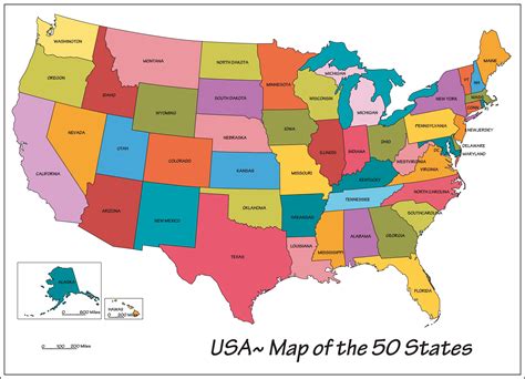 Detailed Map of the 50 United States: Explore America's Geography